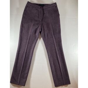 Boden Women's Lined Wool Dress Pants Trousers Size 12R Purple